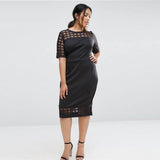 Cage Mesh Stretchy Dresses